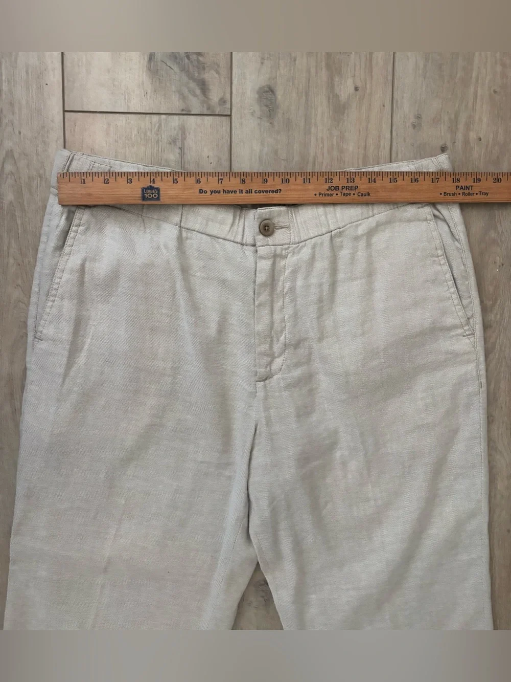 Tommy Bahama Men's Linen Blend Pants Beige Natural Relaxed Fit Stretch 61% Linen